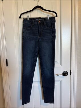 American Eagle Outfitters Dark Blue High-Rise Jeggings
